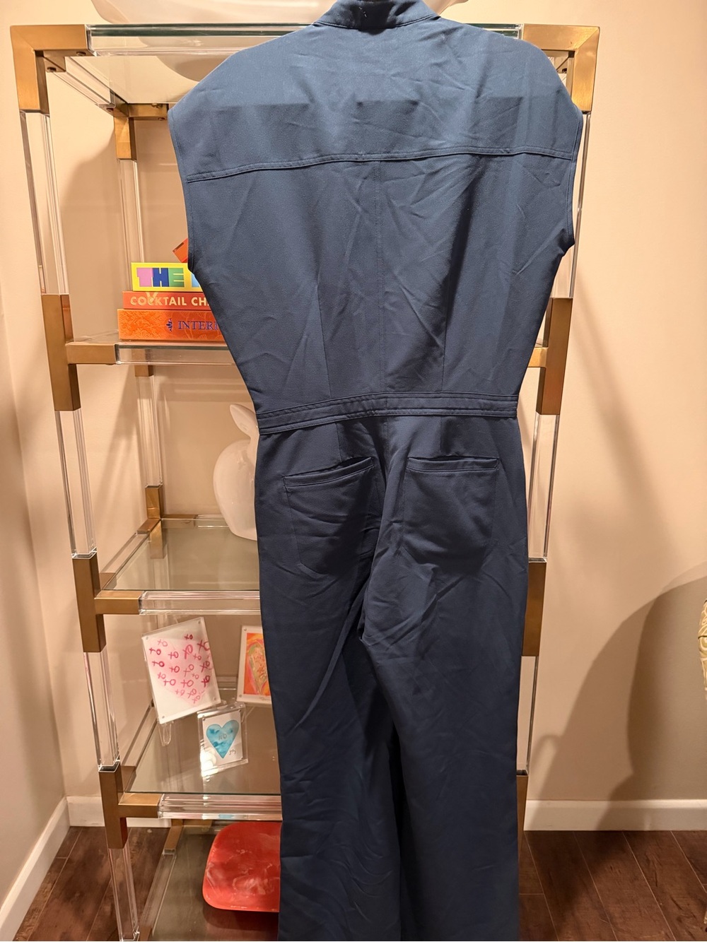 Figs Navy Sleeveless Utility Jumpsuit - Picture 8 of 9